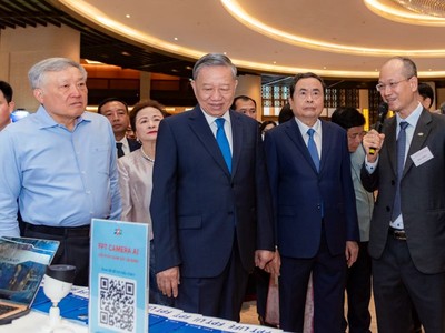 Tổng bí thư Tô Lâm chúc mừng FPT đã có nền tảng cốt lõi, thực hiện nhiệm vụ trọng tâm của đất nước.