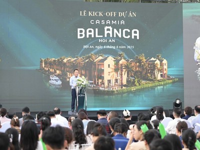 Ông Lương Minh Tuấn – Chủ tịch HĐQT Tập đoàn Đạt Phương – Chủ đầu tư dự án phát biểu tại sự kiện.