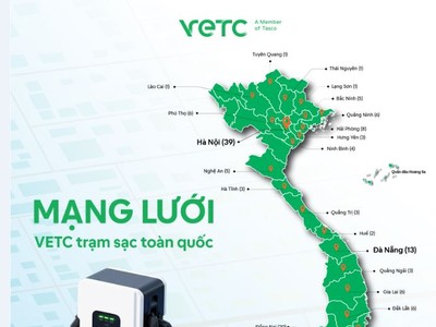 VETC phủ 50% mạng lưới trạm sạc đa thương hiệu tại Việt Nam