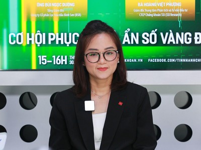 Bà Hoàng Việt Phương, Giám đốc Trung tâm Phân tích và tư vấn đầu tư CTCP Chứng khoán SSI.