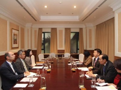 Toàn cảnh buổi tiếp xã giao. (ảnh: UBCKNN)