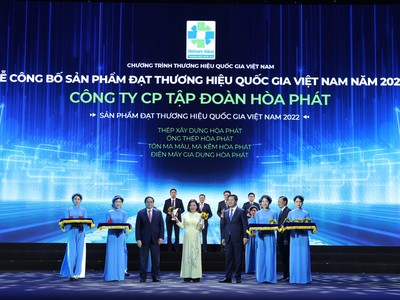 Tập đoàn Hòa Phát 6 lần liên tiếp được vinh danh Thương hiệu Quốc gia