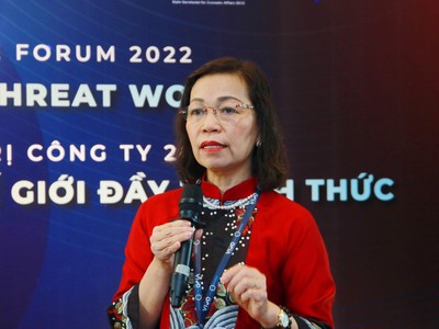 Bà Hà Thu Thanh, Chủ tịch VIOD, Chủ tịch Deloitte Việt Nam. (Ảnh: Lê Toàn)