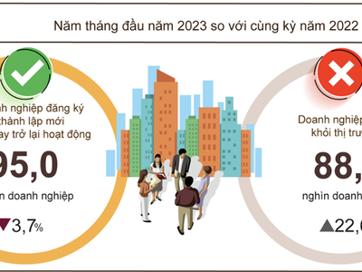Mỗi tháng có 17.600 doanh nghiệp rút lui khỏi thị trường, 19.000 doanh nghiệp thành lập mới và quay lại hoạt động 