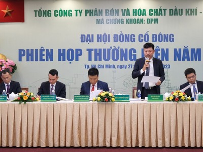 ĐHĐCĐ Phân bón và Hoá chất Dầu khí (DPM): Mục tiêu lợi nhuận đạt 2.250 tỷ đồng, trả cổ tức 40%