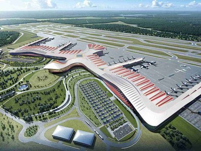 Phối cảnh sân bay Quốc tế Phú Quốc, lấy cảm hứng từ hình tượng Phượng Hoàng. (Ảnh: Hoà Phát)