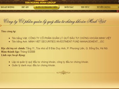 Quản lý quỹ Minh Việt bị đình chỉ hoạt động 2 tháng