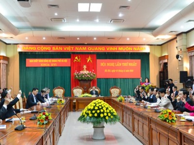 Hội nghị lần thứ nhất BCH Đảng bộ TP. Hà Nội khóa XVI (nhiệm kỳ 2015- 2020) họp bầu các chức danh lãnh đạo của Thành ủy