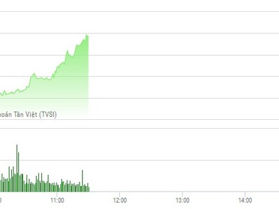 Phiên sáng 16/2: Hàng trăm mã tăng giá, VN-Index tiếp tục bay cao