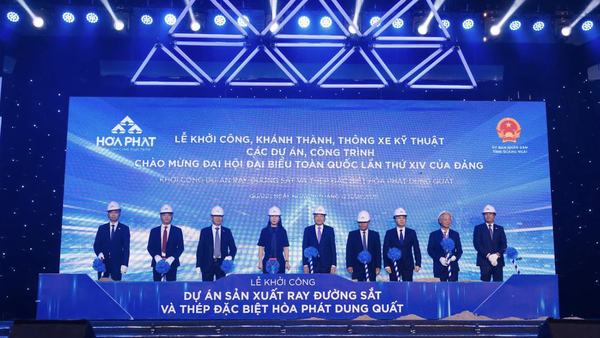 Hòa Phát (HPG) khởi công Nhà máy sản xuất ray cao tốc và thép đặc biệt, sẵn sàng cung cấp vào các dự án trọng điểm