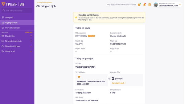TPBank cảnh báo gian lận lừa đảo