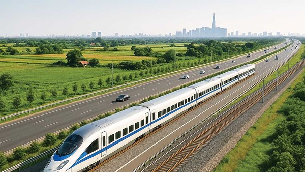 Phối cảnh Dự án Xây dựng đường sắt tốc độ cao trên trục Bắc - Nam 