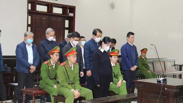 Các bị cáo được xét kháng cáo tại phiên tòa phúc thẩm 