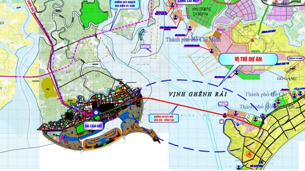 Dự án xây dựng tuyến đường và cầu kết nối Cần Giờ - Vũng Tàu. 