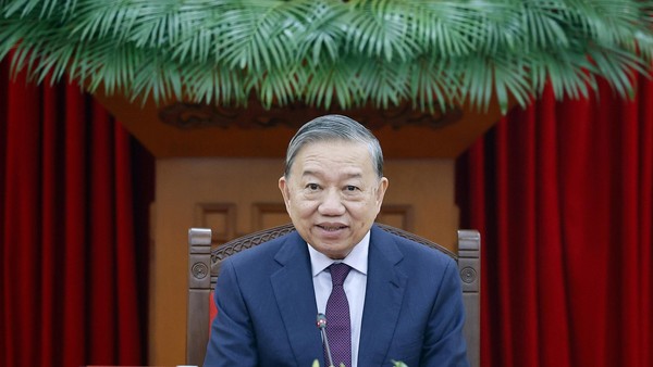 Tổng Bí thư Tô Lâm tại cuộc điện đàm với Tổng thống Liên bang Nga Vladimir Putin. Ảnh: TTXVN