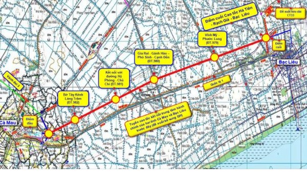 Đề xuất bổ sung quy hoạch tuyến cao tốc kết nối 2 đô thị lớn tại Cà Mau