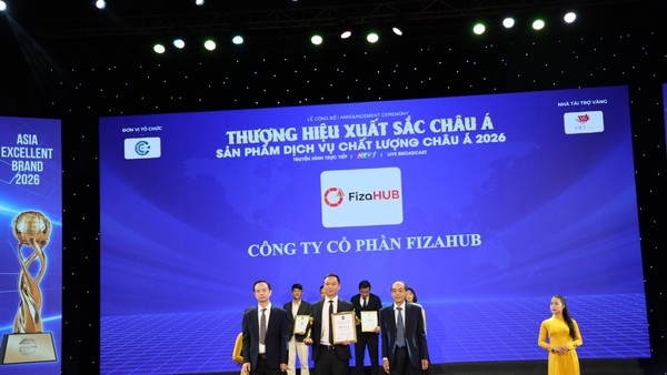 Ông Khổng Huy Quang – Tổng giám đốc FizaHUB nhận vinh danh tại “Thương hiệu Xuất sắc châu Á 2026”