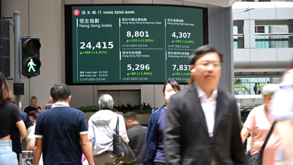 Thị trường chứng khoán châu Á tăng tốc, vượt trội Mỹ và châu Âu