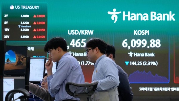 Chứng khoán Hàn Quốc giảm mạnh 12% khi lo ngại xung đột Trung Đông lan rộng