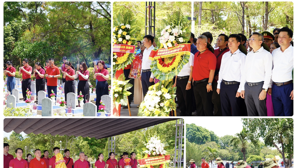 Đoàn công tác thành kính dâng hoa, dâng hương tại Nghĩa trang Liệt sĩ quốc gia Trường Sơn, Nghĩa trang Liệt sĩ quốc gia Đường 9 và Khu di tích quốc gia đặc biệt Thành cổ Quảng Trị