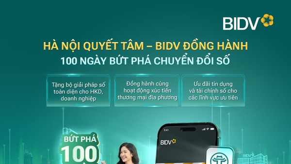 “100 ngày chuyển đổi số” tại Thủ đô cùng BIDV