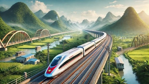 Phối cảnh tuyến đường sắt tốc độ cao Bắc Nam dự kiến sẽ hoàn thành năm 2035 
