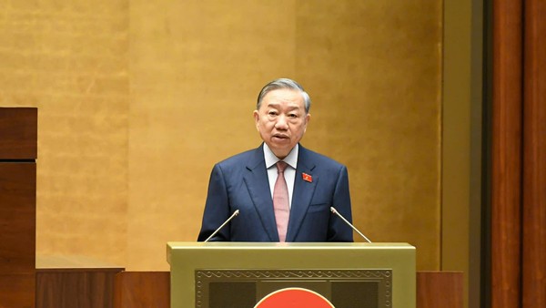 Tổng Bí thư Tô Lâm phát biểu chỉ đạo tại Kỳ họp thứ Nhất Quốc hội khóa XVI sáng 6/4 (Ảnh: Quốc hội)