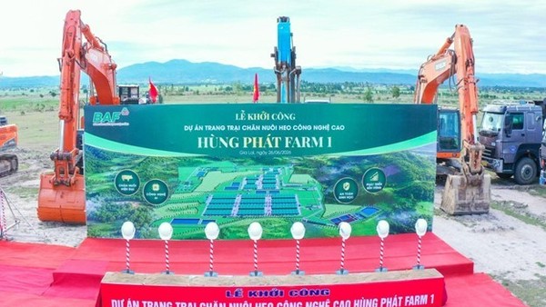 BAF vừa khởi công dự án chăn nuôi công nghệ cao Hùng Phát Farm Một tại Gia Lai hồi tháng 6/2026.