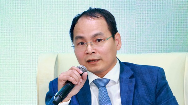 Ông Trần Anh Quý, Phó Vụ trưởng Vụ Tín dụng, Ngân hàng Nhà nước Việt Nam phát biểu tại Hội thảo của Báo Tài chính - Đầu tư sáng 14/10 (Ảnh: Chí Cường)