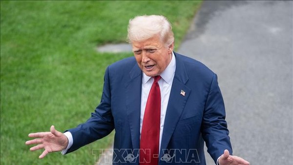 Tổng thống Mỹ Donald Trump phát biểu tại Nhà Trắng, Washington, D.C. Ảnh: THX/TTXVN 
