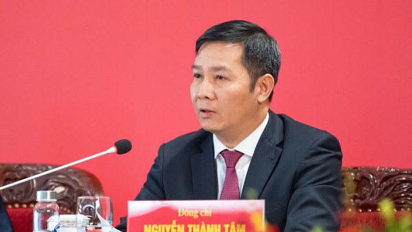 Phó trưởng Ban Tổ chức Trung ương Nguyễn Thành Tâm tại cuộc họp báo - Ảnh PT. 