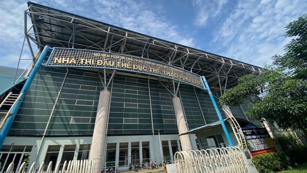 Nhà tập luyện thể thao Phú Thọ, nơi vừa xảy ra tai nạn lao động khiến một công nhân tử vong