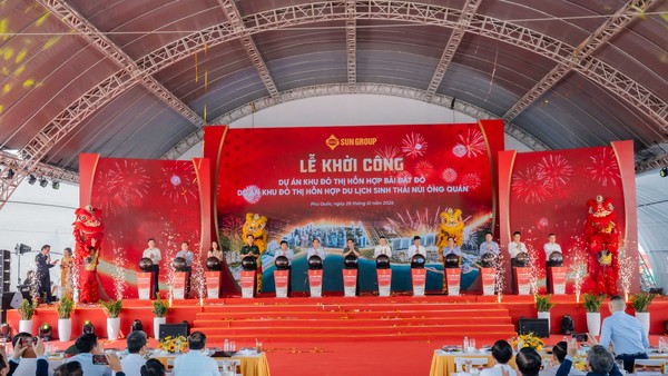 Thủ tướng dự lễ khởi công hai dự án APEC 2027 do Sun Group làm chủ đầu tư tại Phú Quốc vào sáng 28/1