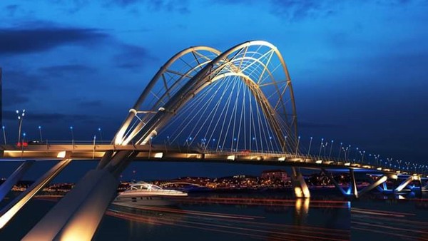 Phối cảnh dự kiến cầu Thủ Thiêm 4 