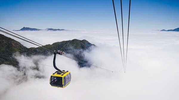 Cáp treo Fansipan được Sun Group hoàn thành chỉ trong vòng 800 ngày. Ảnh: Ánh Dương