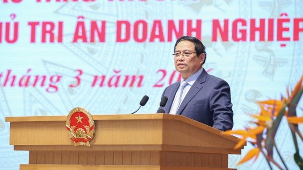 Thủ tướng Phạm Minh Chính: Chúng ta phải vươn xa ra biển lớn, khai thác 7 tầng năng lượng của biển; bay cao lên vũ trụ; tiến sâu vào lòng đất để khai thác không gian ngầm - Ảnh VGP.