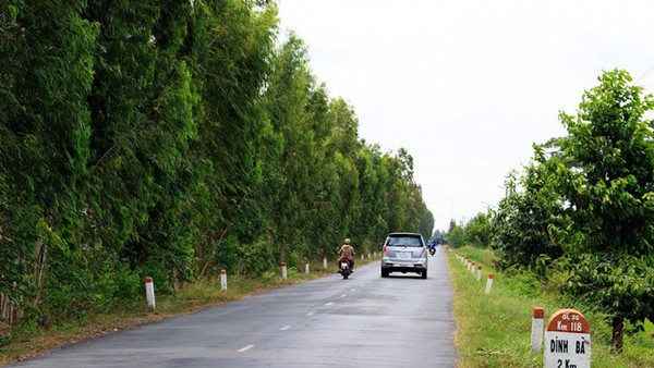 Một đoạn Quốc lộ 30 đoạn Hồng Ngự - Dinh Bà