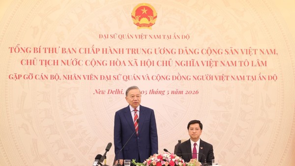 Tổng Bí thư, Chủ tịch nước Tô Lâm gặp gỡ kiều bào Việt Nam tại Ấn Độ 