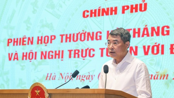 Thủ tướng Chính phủ Lê Minh Hưng phát biểu đáp từ, tiếp thu ý kiến chỉ đạo và bế mạc Hội nghị - Ảnh: VGP/Nhật Bắc