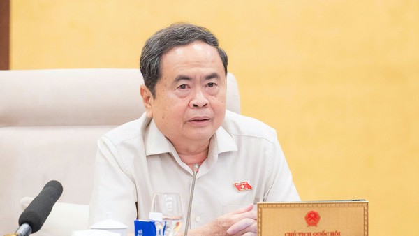 Chủ tịch Quốc hội Trần Thanh Mẫn phát biểu tại phiên họp.