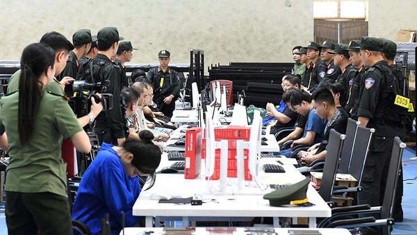 Một hang ổ lừa đảo trực tuyến chưa kịp vận hành bị Công an tỉnh Phú Thọ triệt phá vào tháng 6/2026 (Ảnh: Công an tỉnh Phú Thọ)