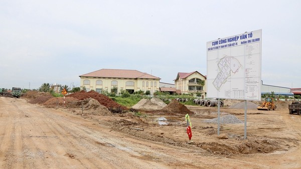 Khu vực triển khai Cụm công nghiệp Nguyễn Văn Tố. Ảnh: Việt Cường