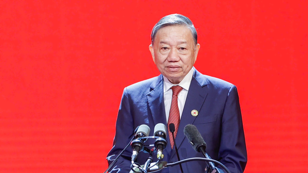  Tổng Bí thư, Chủ tịch nước Tô Lâm phát biểu tại Đại hội.
