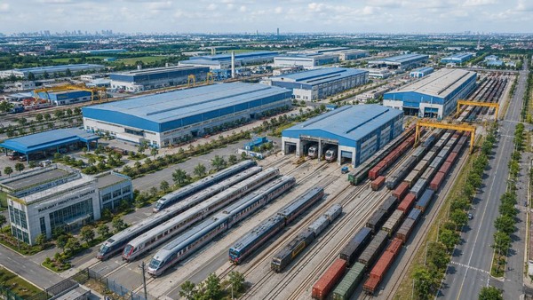 Phối cảnh Tổ hợp công nghiệp đường sắt dự kiến triển khai tại Hà Nội. 