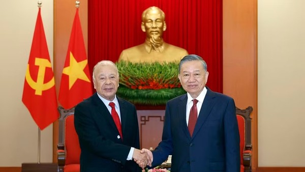 Tổng Bí thư, Chủ tịch nước Tô Lâm tiếp Thượng nghị sỹ Alberto Anaya Gutierrez, Tổng Bí thư Đảng Lao động Mexico - Ảnh: TTXVN