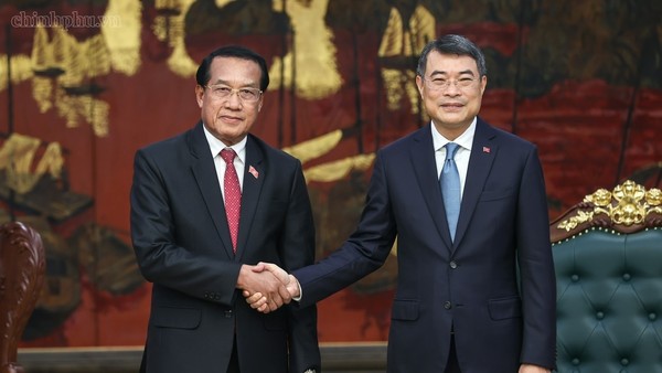 Thủ tướng Chính phủ Lê Minh Hưng đã tiếp đồng chí Vanhxay Phongsavanh - Ảnh: chinhphu.vn/Nhật Bắc