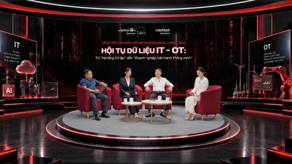 Toàn cảnh Toạ đàm Viettel DX Talks với chủ đề “Tăng tốc chuyển đổi số ngành năng lượng qua hội tụ dữ liệu IT/OT: Từ hạ tầng cô lập đến doanh nghiệp vận hành thông minh”.