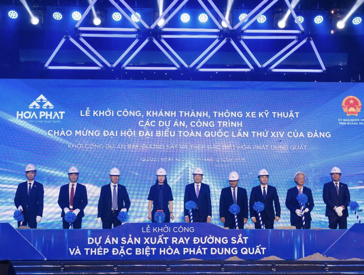 Hòa Phát (HPG) khởi công Nhà máy sản xuất ray cao tốc và thép đặc biệt, sẵn sàng cung cấp vào các dự án trọng điểm