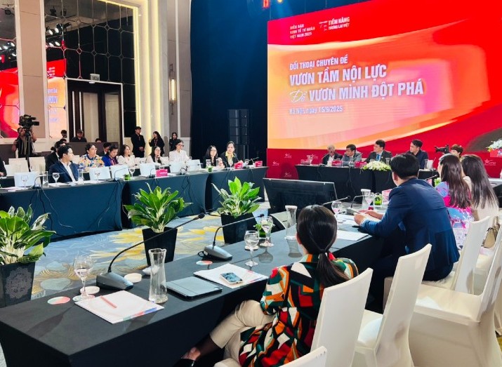 Diễn đàn Kinh tế tư nhân Việt Nam (VPSF) 2025, phiên chuyên đề "Vươn tầm nội lực" để "Vươn mình đột phá". Ảnh: Nhung Bùi