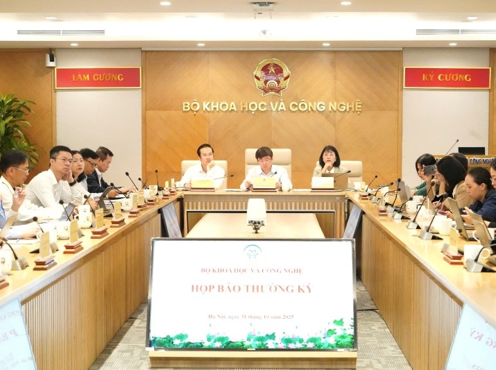Họp báo thường kỳ tháng 10 của Bộ Khoa học và Công nghệ.